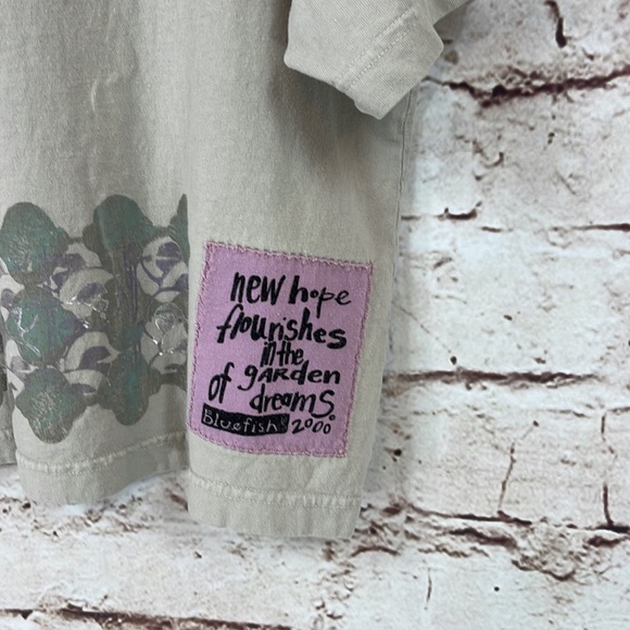 Vintage Blue Fish Cropped T Shirt - Picture 7 of 9